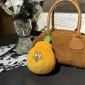 Vivace giocattolo di peluche arancione a forma di frutto per animali con viso ricamato - Stile Portachiavi / Limone / 10-15cm
