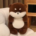 Peluche premium de oso estilo Shiba Inu marrón y blanco variante suave y esponjosa - Castor Perezoso de Bobowa