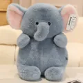 Adorable peluche de elefante azul con orejas rosas, animal de peluche suave para niños - Elefante Perezoso de Bobowa