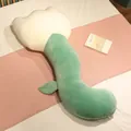 Long oreiller en peluche mignon en forme de tulipe blanche et verte pour dormir - 70cm / Tulipe Blanc Crème