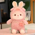 Adorable pink plush bunny doll in pig costume, soft stuffed animal gift for kids. - Pig / 30cm