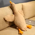Oreiller en peluche d'oie marron clair réaliste et doux pour chambre d'enfant - Marron / 190cm