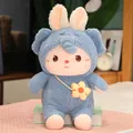 Cute blue elephant bunny plush toy in soft fleece sitting on a book for kids gift - Elephant / 30cm