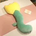Coussin long en peluche fleur de tulipe mignonne pour le sommeil et la décoration - Tulipe - Jaune