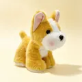 Adorable 8-inch yellow and white fluffy plush dog toy perfect for desk and home decor - Corgi / 15cm
