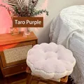 Cojín de asiento macarrón grueso con forma de flor en púrpura taro para casa - 40CM / Púrpura taro