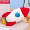 Cuscino decorativo in peluche a forma di razzo per la cameretta, rosso e bianco, lungo 58 cm - Razzo dell'Universo Shenzhou / 58cm
