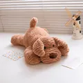 Soft brown plush dog toy in a cute lying pose for kids nursery decor and comfort - 30cm / Golden Retriever