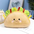 Creative taco shaped plush toy pillow with colorful accents and a cute smiling face design - Taco (Burger Style) / Small Approx 20cm