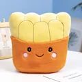 Adorable plush french fries pillow with a cute smiling face for home decoration - French Fries / Small Approx 20cm