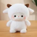 Adorabile bambola di peluche a forma di pecora bianca da 8 pollici per scrivania - 16cm / Lamb