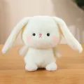 Adorabile morbido peluche coniglio bianco con lunghe orecchie e guance rosa per bambini - 16cm / Coniglietto