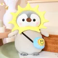 Peluche de pingüino suave con capucha de sol y un pequeño bolso bandolera de sol. - Pingüino Sol