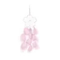 Attrape-rêves élégant en forme de fleur rose avec plumes souples et perle déco murale - Coupe régulière / MS9030A / Rose