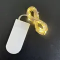 Warm white LED copper wire string lights with small white battery box for cake decoration - Flat Box (Warm White) / 2m