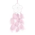 Attrape-rêves fait main fleur de cerisier rose avec plumes et lumières LED chaudes - Avec Lumière / MS9030ACD / Rose