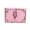 Caja de regalo rosa con diseño de atrapasueños, borde floral y una cita inspiradora - Caja de Regalo Rosa (MS66666-2) / 23x16.5x4cm