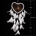 Pure white heart-shaped dreamcatcher with fluffy feathers for wedding home car decor - White Heart Style (MS6928) / White