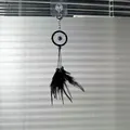 Llavero atrapasueños mal de ojo tejido a mano con plumas negras - Con Llavero / Negro