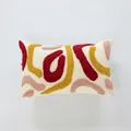 Housse de coussin rectangulaire tuftée style Maillard avec broderie abstraite chic - 30*50 (Sans Noyau) / Lignes de Bonbons