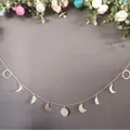 Bohemian gold metal moon phase wall hanging garland for home wall background decor. - New Lunar Eclipse / Gold