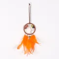 Atrapasueños de coche Árbol de la Vida hecho a mano con plumas naranjas brillantes - Estilo Colgante Naranja Árbol de la Vida (MS9180E)