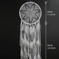Large white handmade crochet dream catcher wall hanging with feathers and lace decor - MS9225 Style (30CM) / Diameter 30cm
