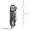 Large black handmade woven dream catcher with intricate web design and long tassels - Black Round (MS0228)