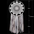 White handmade lace dreamcatcher with soft pink ribbons for wall hanging decor - MS6938 White Style (30CM) / Diameter 30cm