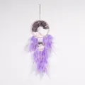 Handmade Tree of Life dreamcatcher with natural purple amethyst stones and elegant feathers - Purple Tree of Life Dream Catcher (9446)