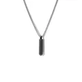 Collier punk en acier titane avec un pendentif en forme de colonne à vis gris foncé - Tige à Vis Gris Fusil
