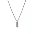 Collier punk en acier titane avec pendentif pilier à vis unique en argent brillant - Tige à Vis Couleur Acier