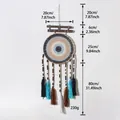 Gran atrapasueños bohemio de ojo turco con dimensiones y peso del producto marcados - Estilo Tribu Primitiva B (MS9545)
