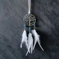 Evil Eye Traumfänger mit Baum des Lebens Design und weißen Federn Hängedeko - Weiß Feder Stil (MS9542D)