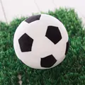 Large realistic plush soccer ball toy pillow for kids with sports theme mascot design - 20cm / Black and White