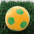 Soft plush stuffed soccer ball toy for kids in vibrant yellow and green color scheme - 20cm / Yellow-Green