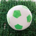 Large soft plush soccer ball toy in green and white, displayed on artificial grass - 23cm / White Green