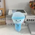 Adorabile microfono di peluche blu con un simpatico viso sorridente per regali bambini - Blu / 24cm