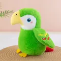 Adorabile ciondolo in peluche a forma di pappagallo verde con ricami colorati per borse - Verde / 20cm