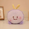Detail view of a cute purple plush bee toy with a soft smiley face and yellow wings. - 22cm / Purple