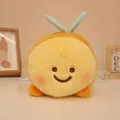 Close-up of a cute bee plush toy with a soft yellow body and a smiling face - 22cm / Yellow