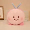 Close-up detail of a cute pink plush bee toy with soft faux fur and light blue wings - 22cm / Pink