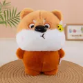 Close-up of the funny plush bee dog toy featuring soft texture and cute yellow bee detail. - Bee Dog Style / 21cm / Brown