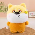 Close-up of adorable orange and white plush dog toy with a small bee accessory on its head - Bee Dog Style / 21cm / Yellow