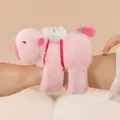 Adorable pink capybara plush slap bracelet doll featuring a shaking tail mechanism - Pink Style with Bag (Wagging Tail) / Around 18cm