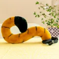 Verstellbarer Tiger-Schwanz aus Plüsch mit orangefarbenen Streifen für Tierkostüme - Gelber Tigerschwanz / 50cm