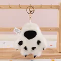 Primer plano de un llavero de peluche con forma de pata de tigre blanca - Colgante de Pata de Tigre Blanco / 10cm (Con Cierre de Langosta)