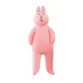 Funny pink rabbit plush toy with satirical expression for bedroom decoration. - 30cm / Pink