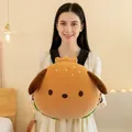 Niedliches Cartoon Hund Hamburger Plüschtier und weiches dekoratives Kissen für Kinder - Burger Hund / 25cm