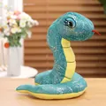Peluche de serpiente con lentejuelas brillantes mascota para el año del zodiaco 2025 - 20cm / Azul